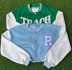 CROP VARSITY JACKETS FOR WOMEN:  UGX.80,000